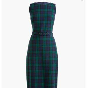 J. Crew Belted sheath dress in Black Watch tartan 20